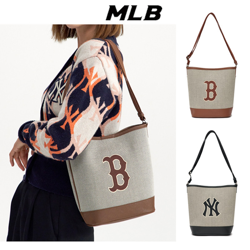 ♞,♘,♙New ของแท้ % MLB NEW YORK YANKEES  /กระเป๋าสะพายข้าง/กระเป๋าถัง