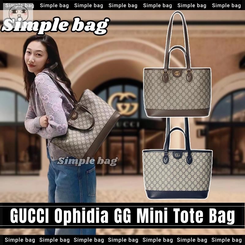 สินค้าขายดี กุชชี่GUCCI Ophidia GG Small Tote Bag กระเป๋าสะพายเดี่ยว #Simple Bag