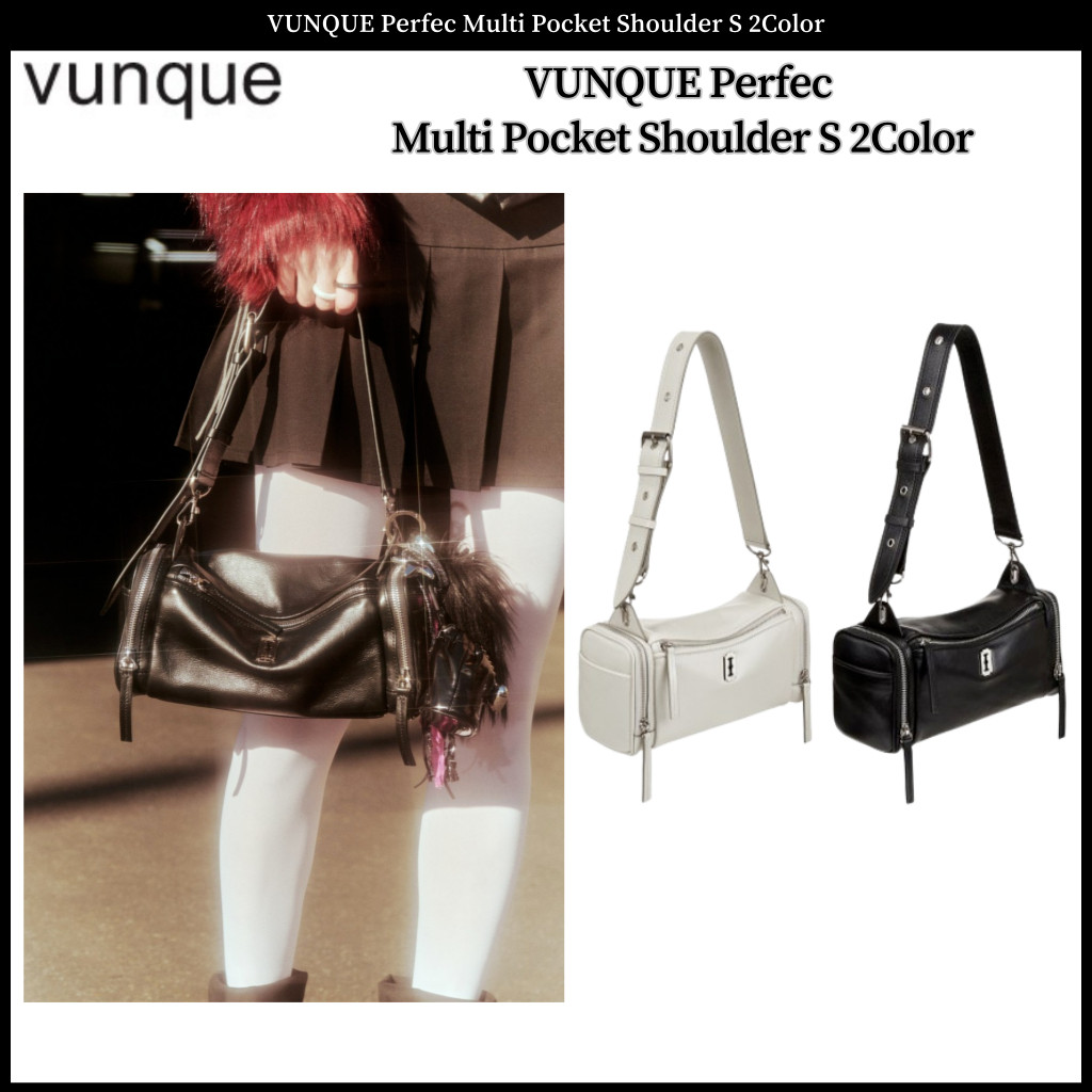 Vunque Perfec กระเป๋าสะพายไหล่ มีหลายช่อง ไซส์ S 3 สี