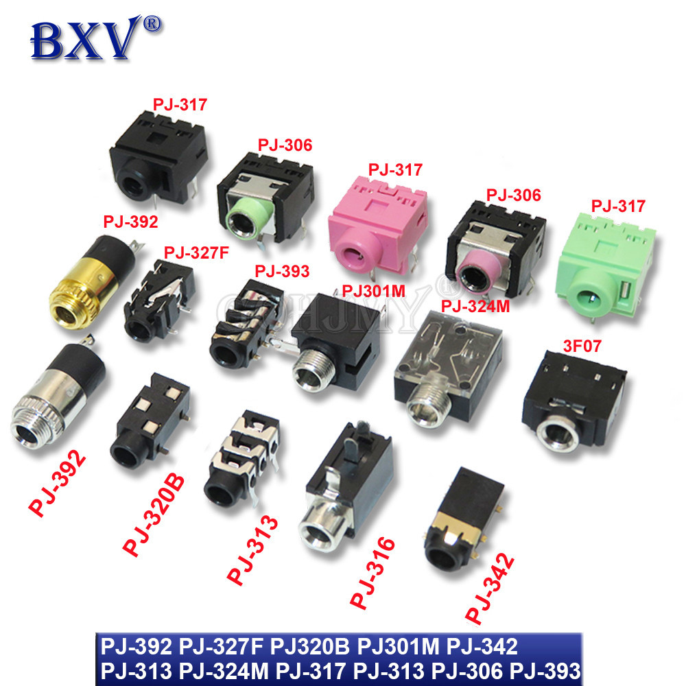 5PCS สเตอริโอหญิงซ็อกเก็ตเสียง PJ-392 PJ-327F PJ320B PJ301M PJ-342 PJ-313 PJ-324M PJ-317 PJ-313 PJ-3