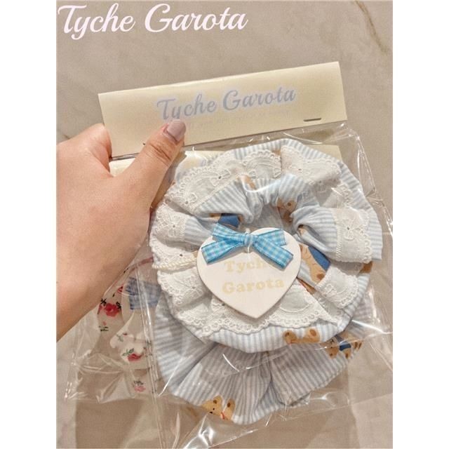 ♞Tyche Garota นำเข้าผ้าตัวเล็กลายหมีสีน้ำเงิน