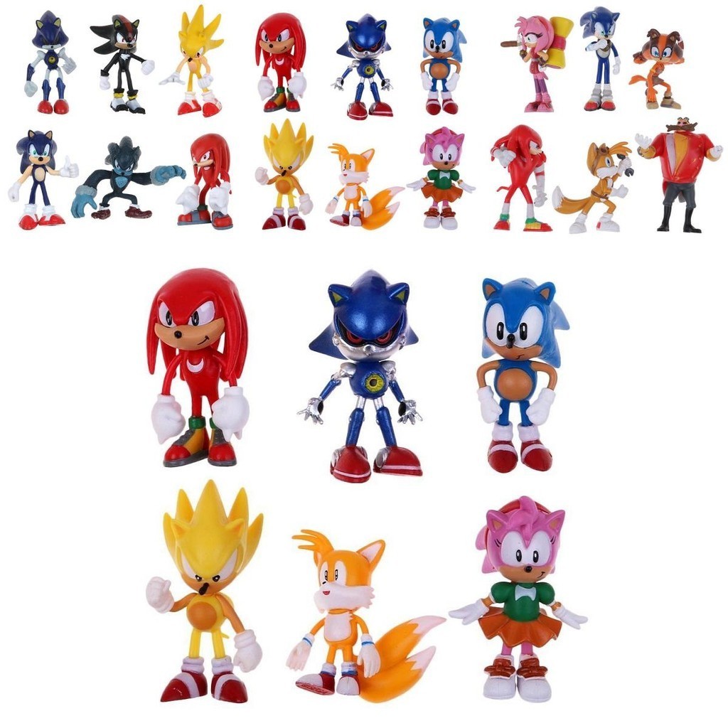 ฟิกเกอร์เกม The Hedgehog โซนิค น่ารัก ของขวัญ ของเล่นสําหรับเด็กผู้ชาย ผู้หญิง 6 ชิ้น