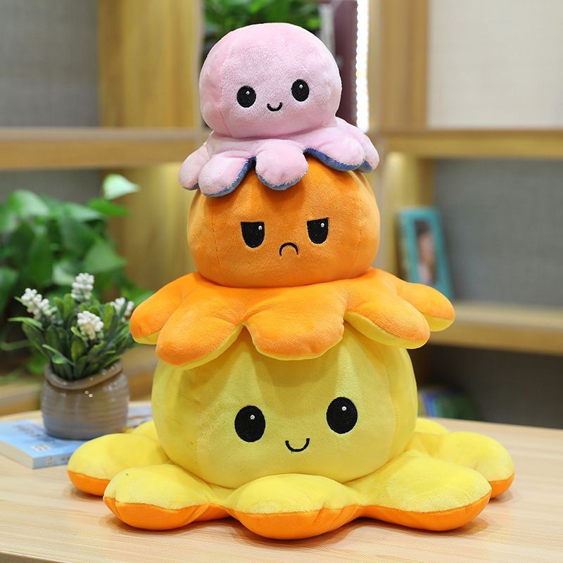 hot🔥การประกันคุณภาพ🔥 import Reversible Octopus Flipped Small Octopus Doll Children's Plush Toy Ex