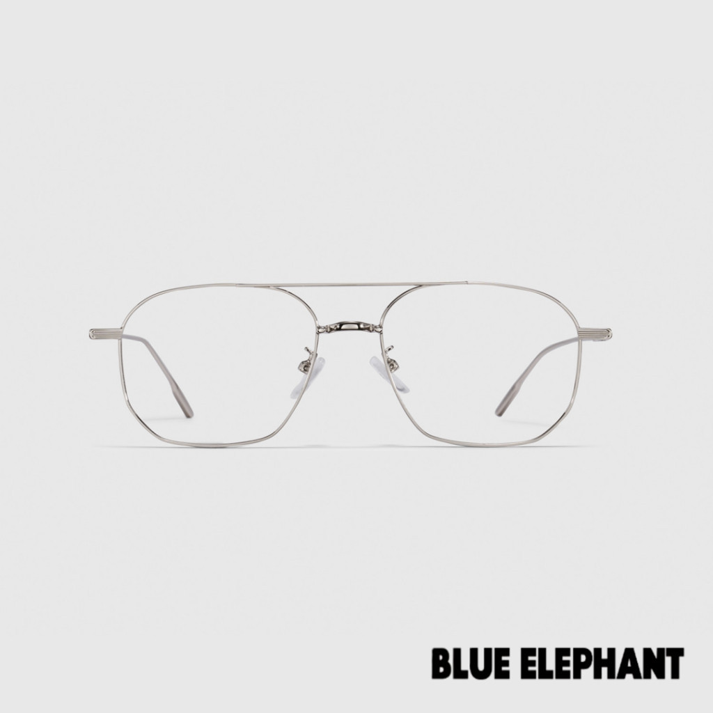 [BLUE Elephant] ใหม่ แว่นตา สีเงิน ของแท้ 100% | แว่นตา เบา สบาย มีสไตล์ บริสุทธิ์ และสะอาด | ส่งตร