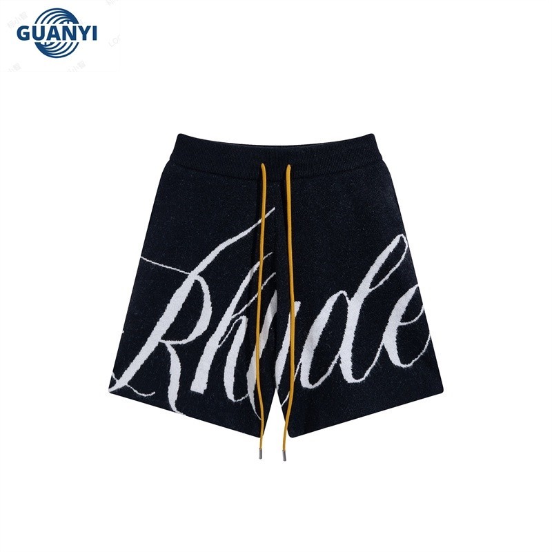 (guanyi)RHUDE กางเกงขาสั้นลําลองสําหรับบุรุษและสตรี