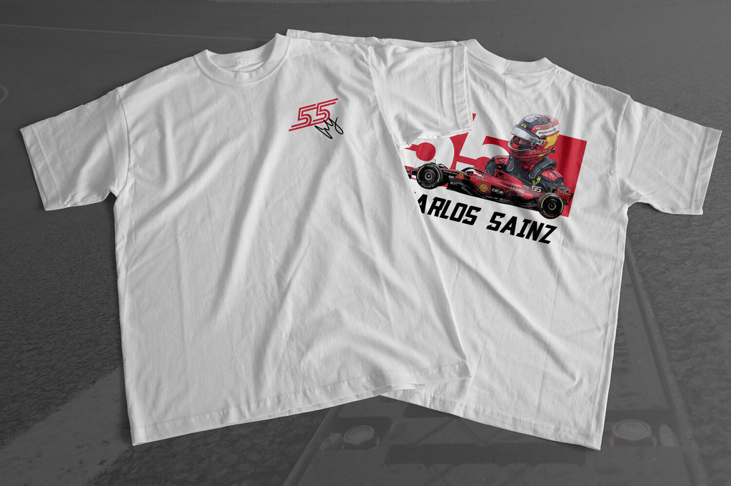 เสื้อยืด พิมพ์ลายกราฟฟิค Carlos Sainz Formula 1 2023 F1 F1 Scuderia F1 Bootleg