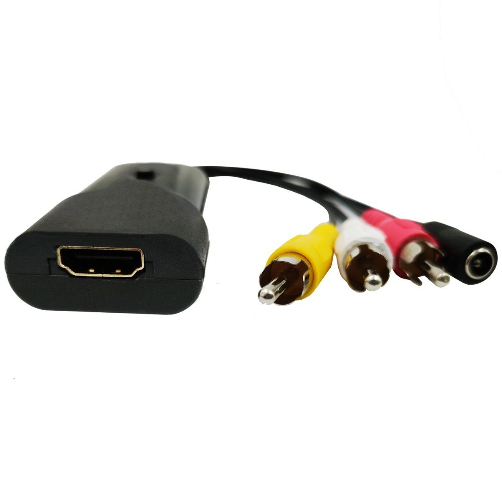 HDMI to RCA, AV,1080P HD HDMI to 3RCA CVBs อะแดปเตอร์แปลงเสียงวิดีโอคอมโพสิตรองรับ PAL/NTSC สําหรับ 