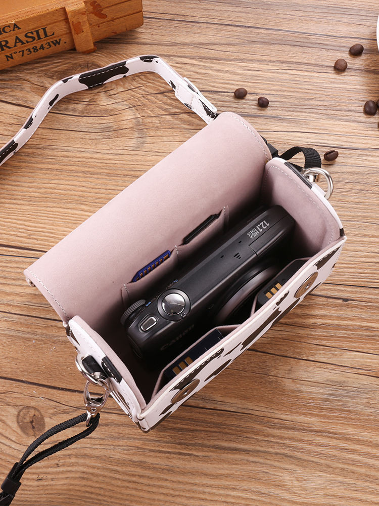 เคสกระเป๋าหนังใส่กล้อง สีดํา สําหรับ Sony ZV1F RX1OOm7 M5A ZV1M2II Canon G7X3 G5X2 Panasonic LX10 Ri