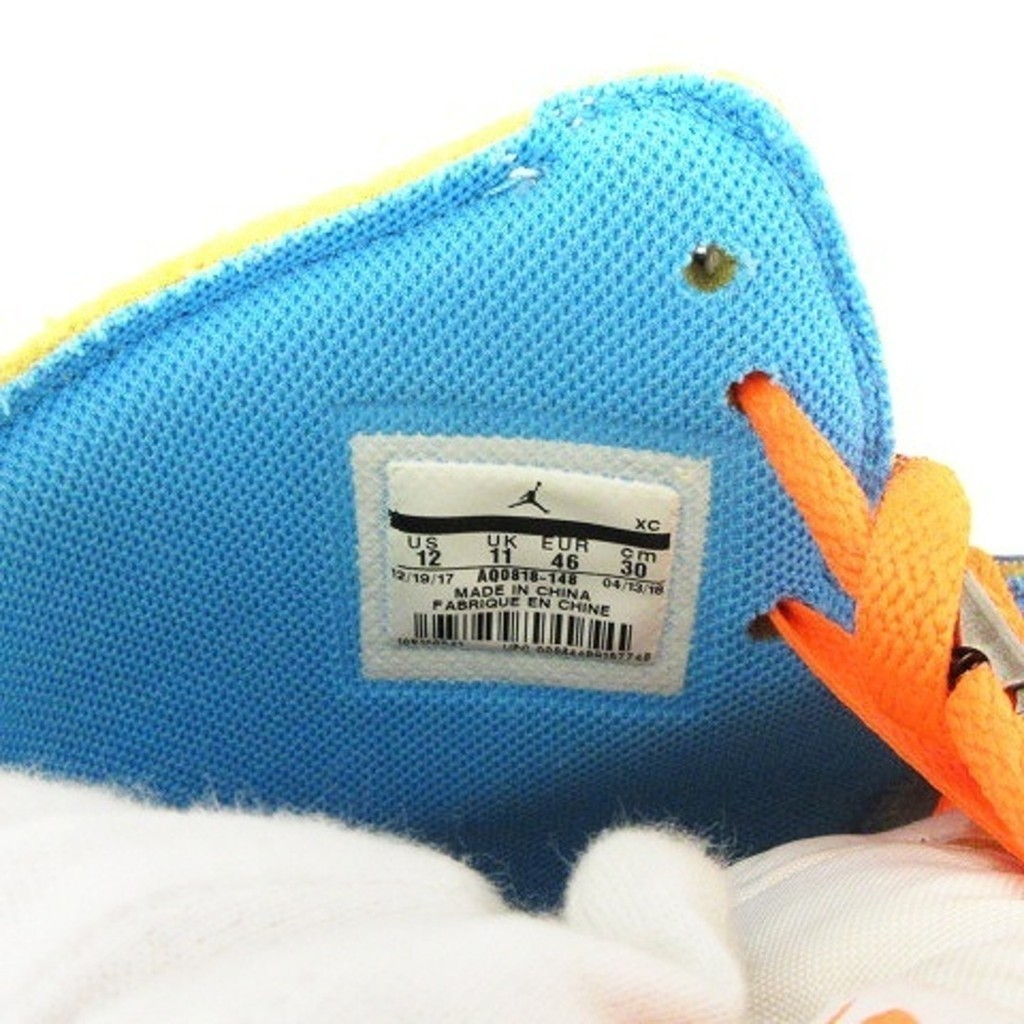 Nike Off White Air Jordan 1 รองเท้าผ้าใบ สีฟ้าอ่อน 30 ซม.  อ่า  ส่งตรงจากญี่ปุ่น มือสอง
