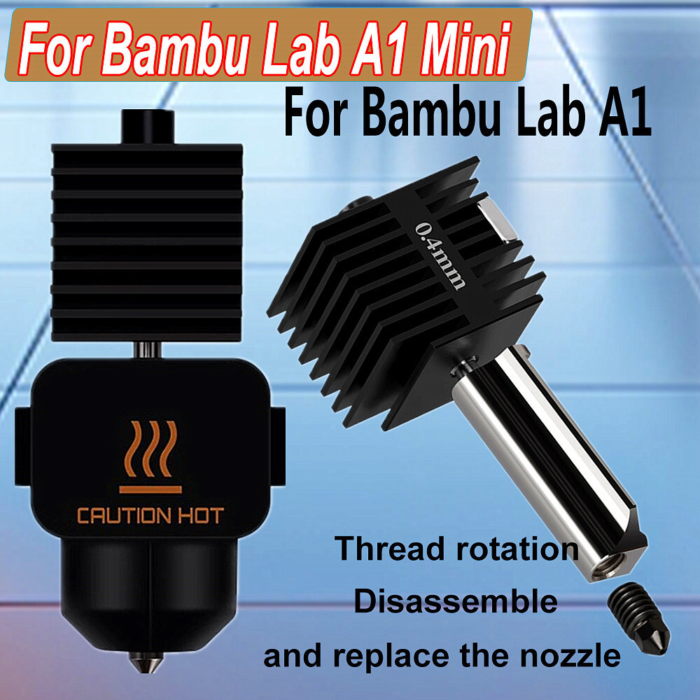 A1 Mini Hotend Kit 0.4 มม.สําหรับBambu Lab A1 Hotendหัวฉีดเหล็ก 3Dเครื่องพิมพ์อุปกรณ์เสริมสําหรับBam