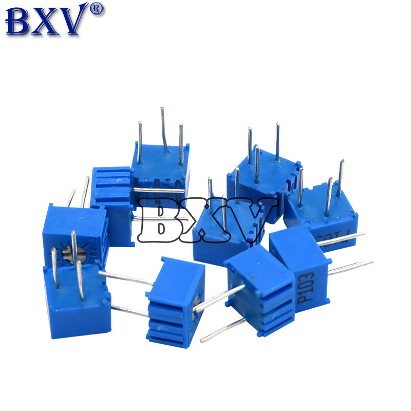 10PCS 3362P Series ความต้านทาน 101 201 501 102 202 502 103 Trimpo Trimmer Potentiometer 3362 1K 2K 5K 10K 20K 50K 100K 500 Ohm