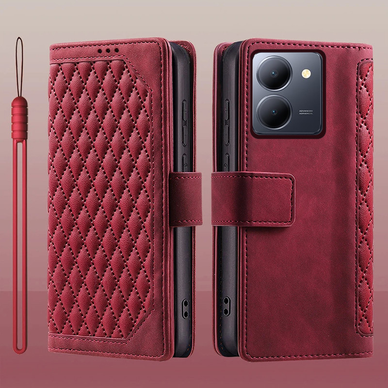 เคสโทรศัพท์มือถือหนัง ฝาพับ พร้อมช่องใส่บัตร สําหรับ Vivo Y27S 4G Y27S 4G Y27S