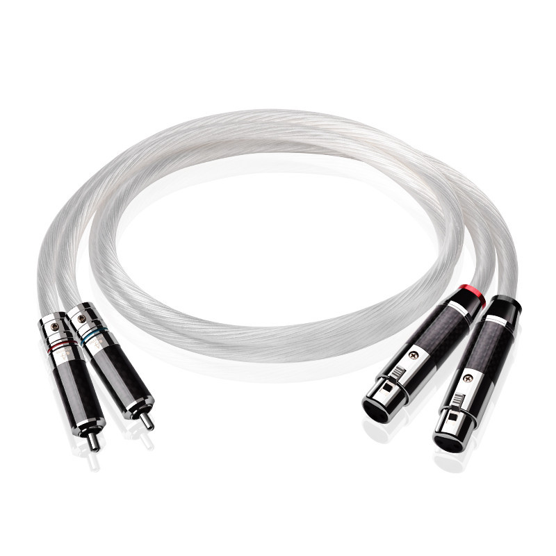 สายเคเบิ้ลเสียง Hifi 2RCA เป็น 2XLR OCC ชุบเงิน XLR เป็น RCA คู่ คุณภาพสูง