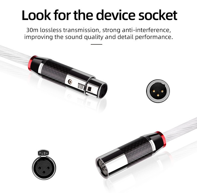 สายเคเบิ้ลเสียง Hifi 2RCA เป็น 2XLR OCC ชุบเงิน XLR เป็น RCA คู่ คุณภาพสูง