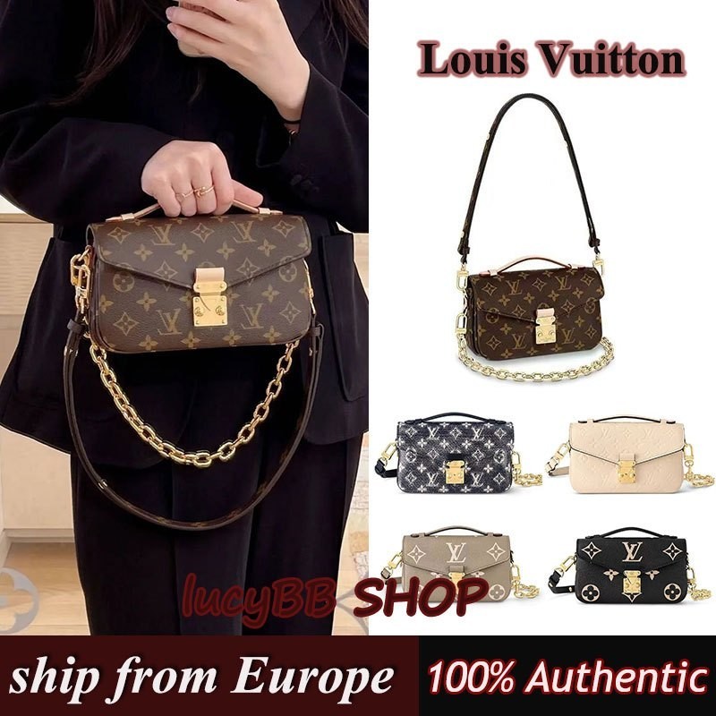 ♞Louis Vuitton/LV  Pochette Métis East West กระเป๋าถือ กระเป๋าสะพายข้าง M46279 ของแท้100%