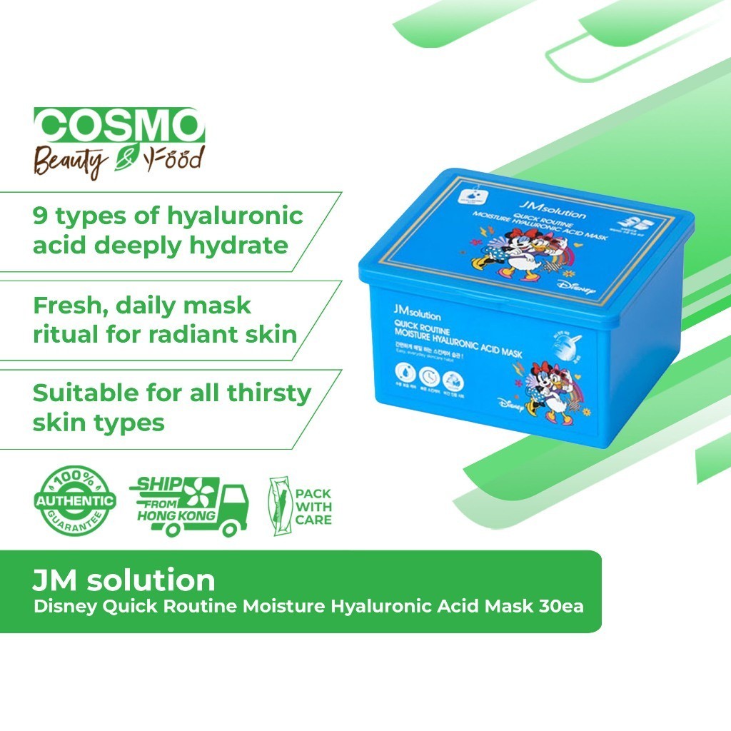 JM Solution Disney Quick Routine Moisture Hyaluronic Acid Mask 30ea