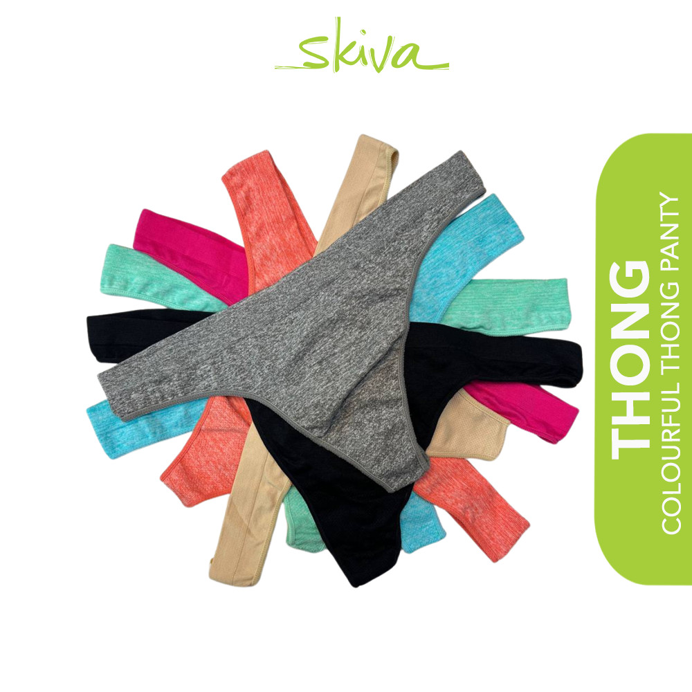SKIVA Women Colourful Thong Panty Set (3 in 1) 269-T10