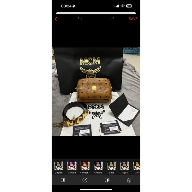 กระเป๋า MCM แท้ พร้อมสายลายMCM