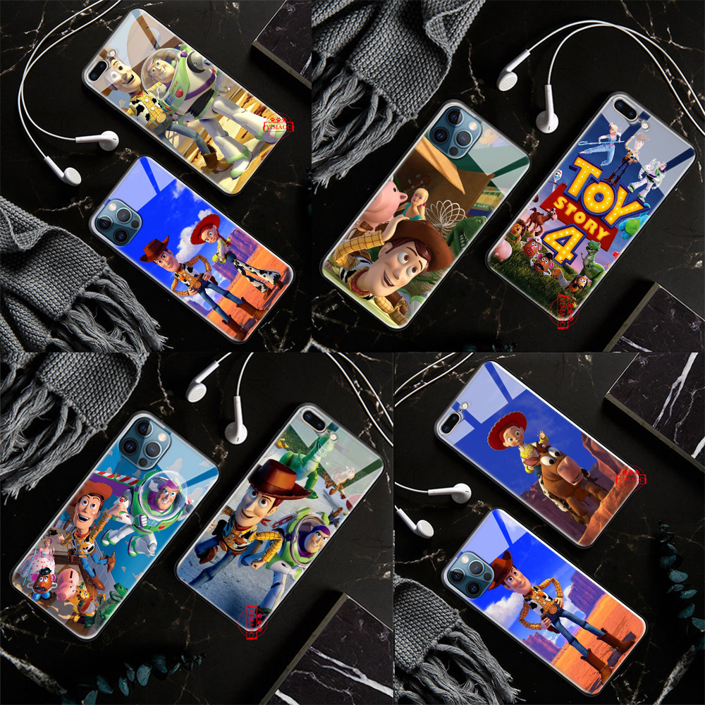 เคสโทรศัพท์มือถือกระจกนิรภัย ลายการ์ตูน Toy Story 4 L284 สําหรับ iPhone 14 15 Pro Max