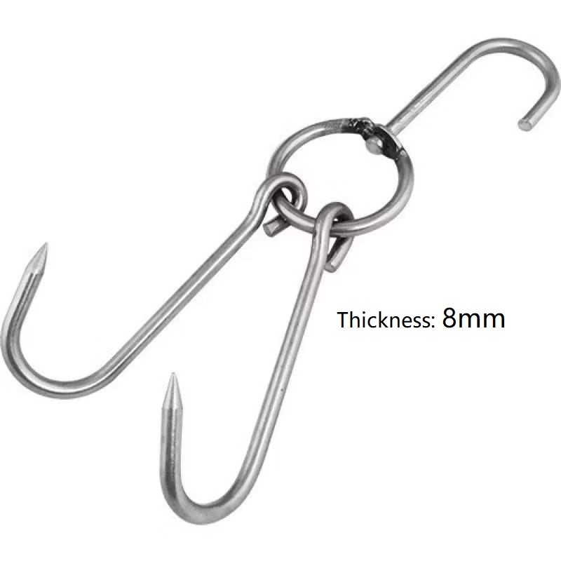 HORSE BRAND ตะขอเนื้อสแตนเลส EXTRA THICK 3 หัว Besi Gantung Daging Ayam Besi ความหนา 8 มม.