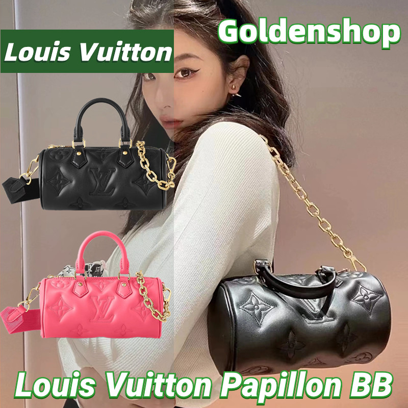 หลุยส์วิตตอง Louis Vuitton Papillon BB Bagกระเป๋าสะพายสุภาพสตรี LV จริง สินค้าขายร้อน