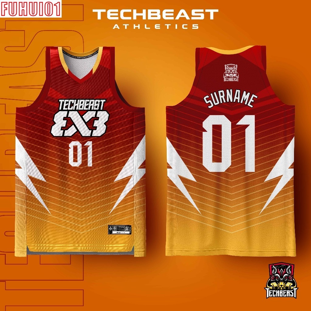 เสื้อบาสเก็ตบอล Blaze 3X3 Full Sublimation ( CUSTOM NAME + NUMBER )(1)