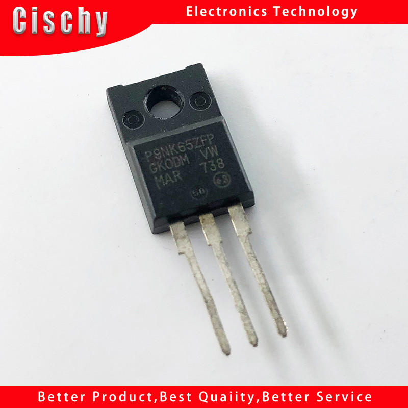 1 ชิ้น/ล็อต STP9NK65ZFP P9NK65ZFP 9N65 TO-220F ในสต็อก