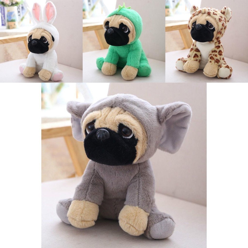 ของเล่นตุ๊กตาสุนัขปั๊ก น่ารัก ขนาดใหญ่ 8 นิ้ว 7 ชิ้น