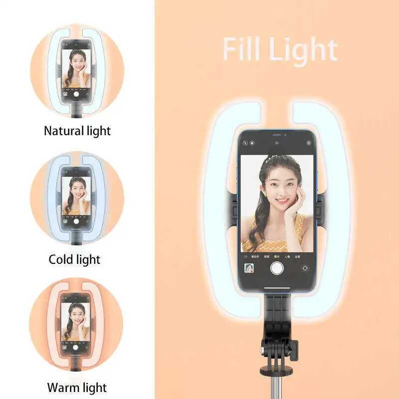 ❥ ไม้เซลฟี่ P99w/P99x 360หมุนได้สำหรับการแต่งหน้า/สตรีม