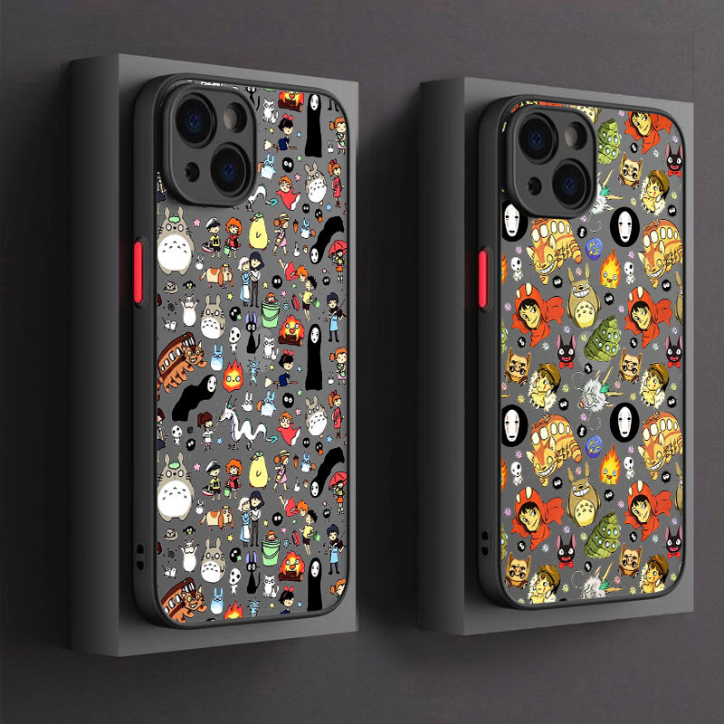 Studio Ghibli ญี่ปุ่นอะนิเมะ Spirited Away Totoro เคสโทรศัพท์สําหรับ iphone 16 Pro 15 11 14 Plus Max