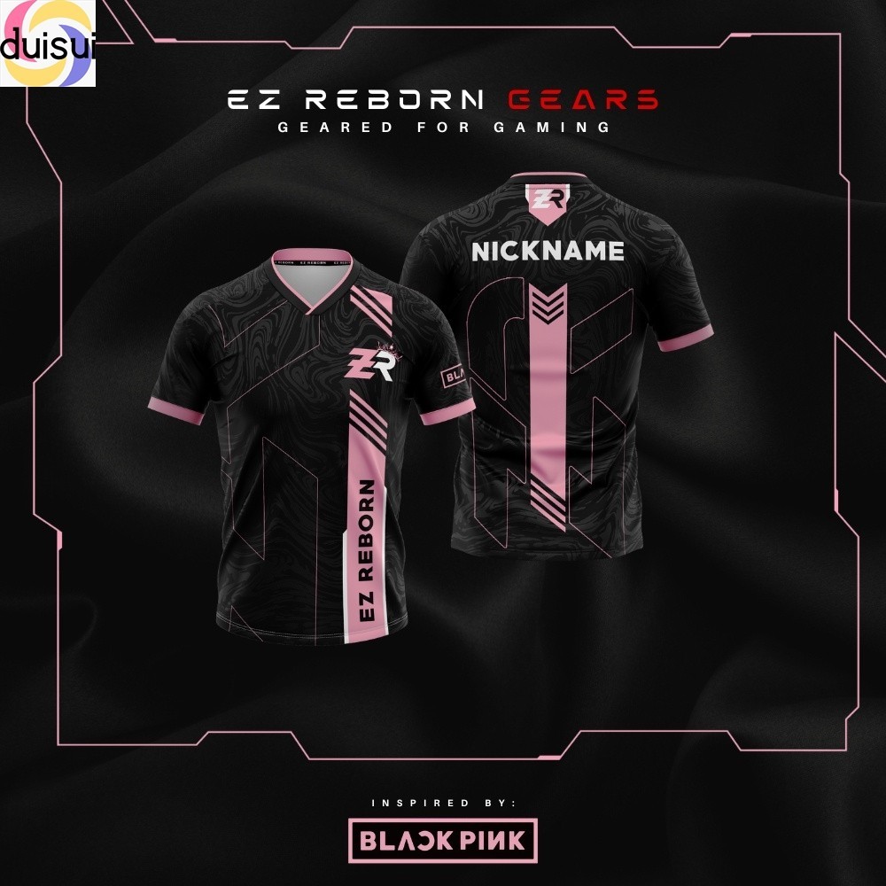 ปรับแต่ง Esports Jersey EZR Esports V2 BLACKPINK Esports Jersey Ph Custom Ml Jersey Codm เกม Esport 