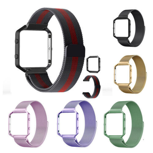 สายนาฬิกาข้อมือโลหะ พร้อมกรอบ สําหรับ Fitbit Blaze Watch UK Tracker