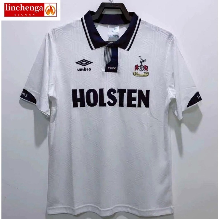 เสื้อกีฬาลําลอง ลายทีมชาติฟุตบอล Tottenham Hotspur 92-94 คุณภาพสูง สไตล์วินเทจ