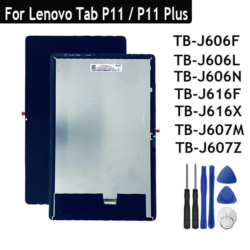 แท็บเล็ต LCD สำหรับ Lenovo TAB / P11 PLUS Tb-J606f Tb-J606l Tb-J606 Tb-J616 Tb-J607แอลซีดีจอสัมผัสชุดประกอบดิจิไทเซอร์