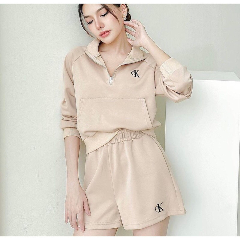 ! Ck Set เสื้อท็อป และกางเกงขาสั้น idr 275.000(F)