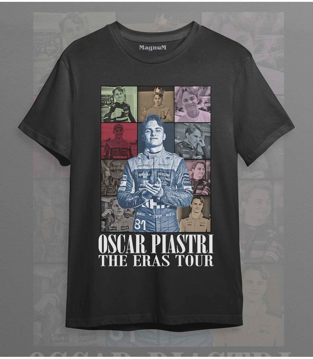 เสื้อยืด แบบนิ่ม พิมพ์ลาย Oscar Piastri The Eras tour สําหรับผู้ชาย และผู้หญิง