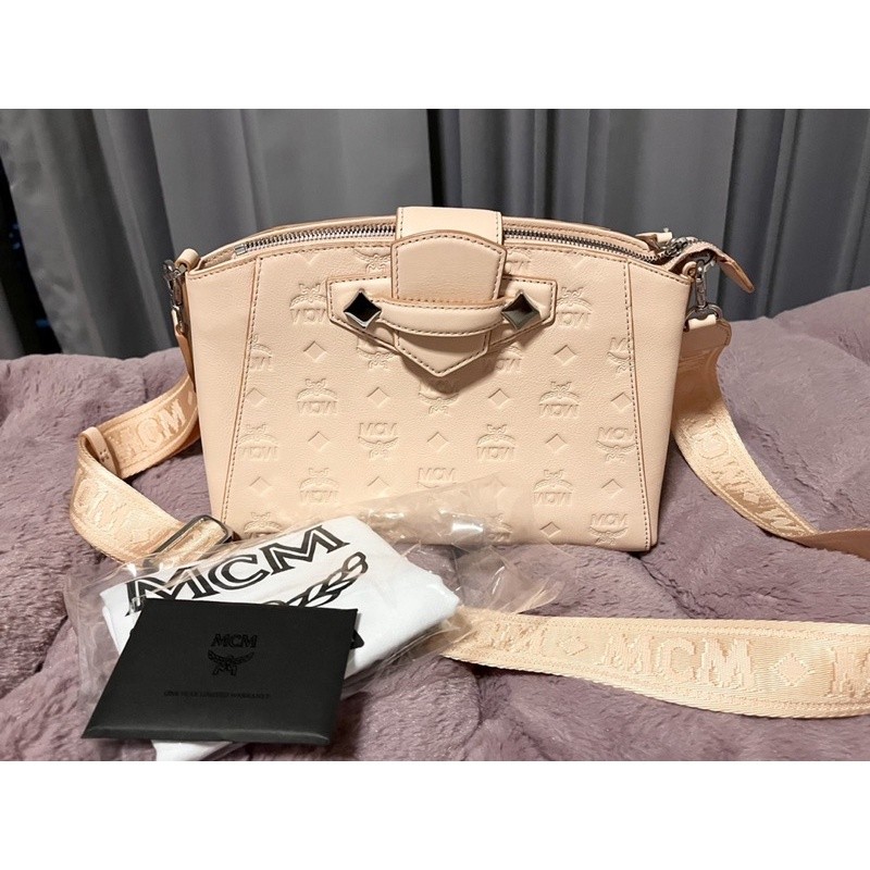 MCM Essential Crossbody Bag in Monogram Leather