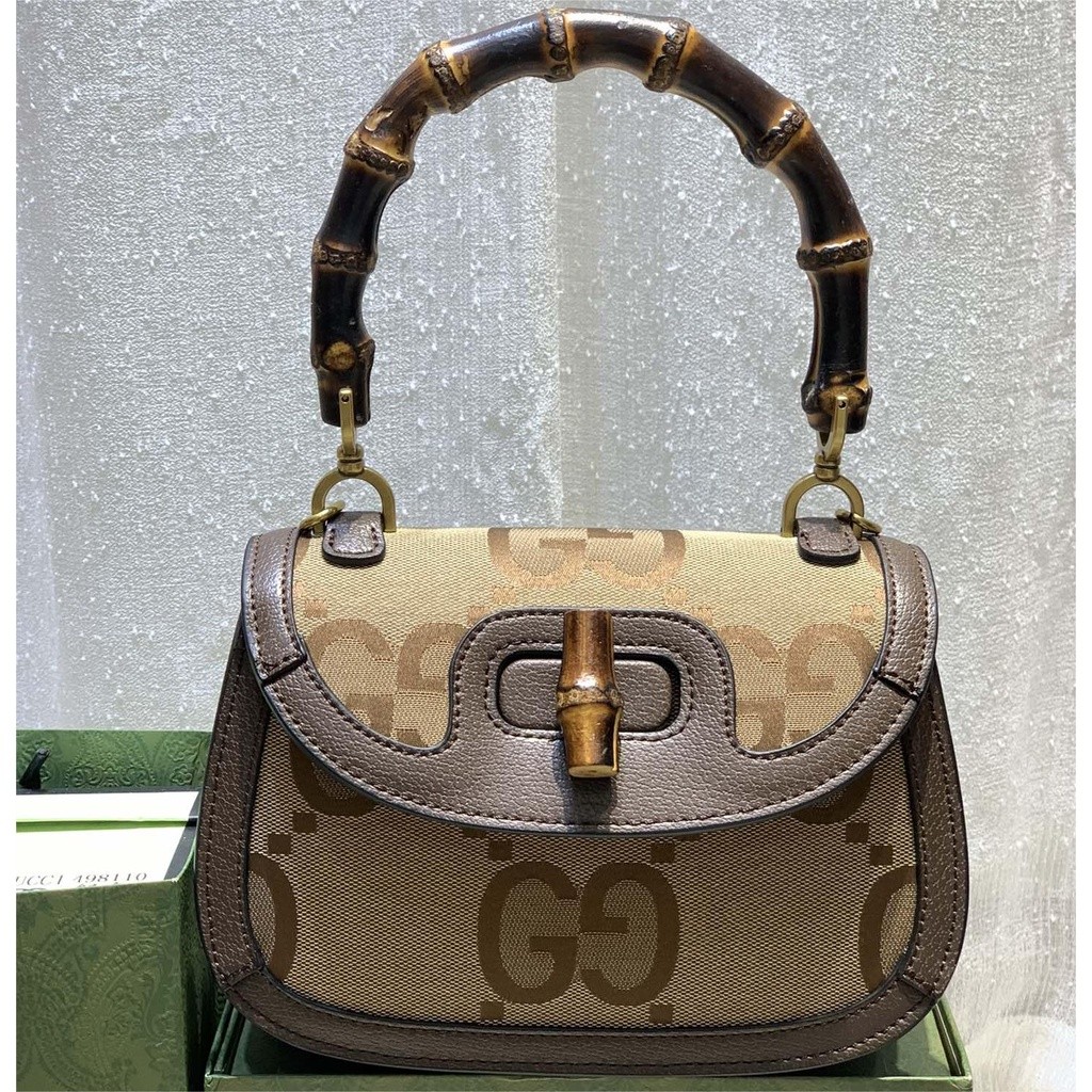 Gucci1947 series กระเป๋าสะพายข้างน่ารักๆ/แบรนด์เนม/ผู้หญิง/กระเป๋า gucci/gucci bag/รูปแบบ：675797 ขน