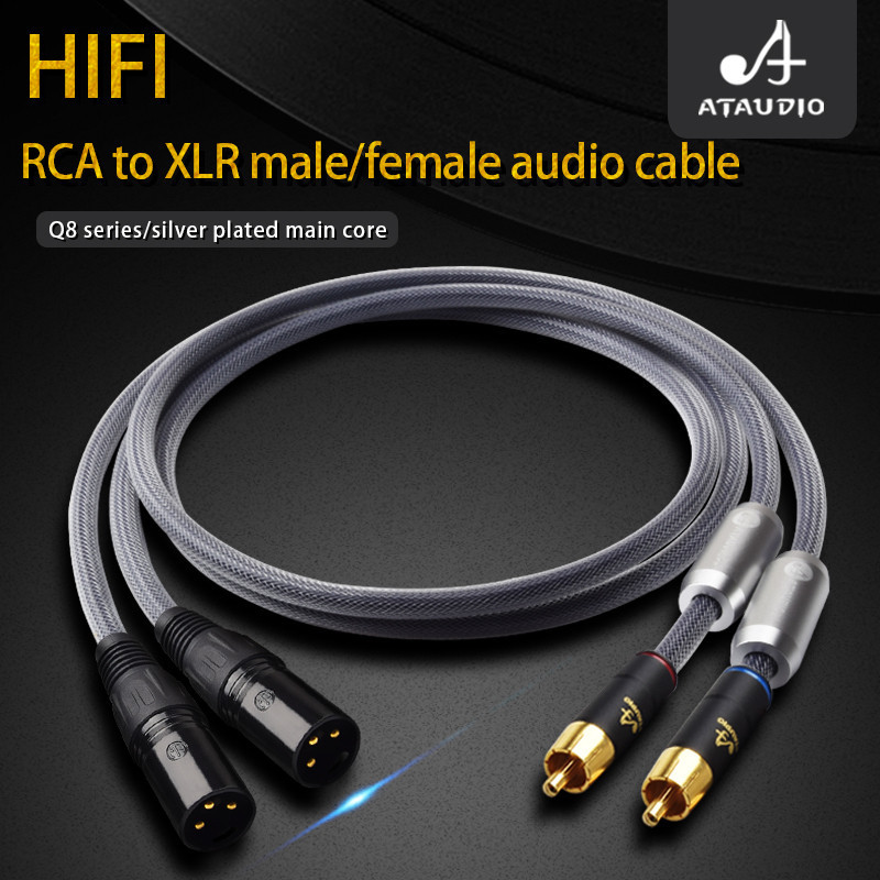 Ataudio HIFI RCA ถึง XLR Balanced หญิง Plug Audio Cable สําหรับ RCA Interconnect Cable Amplifier CD DVD Player