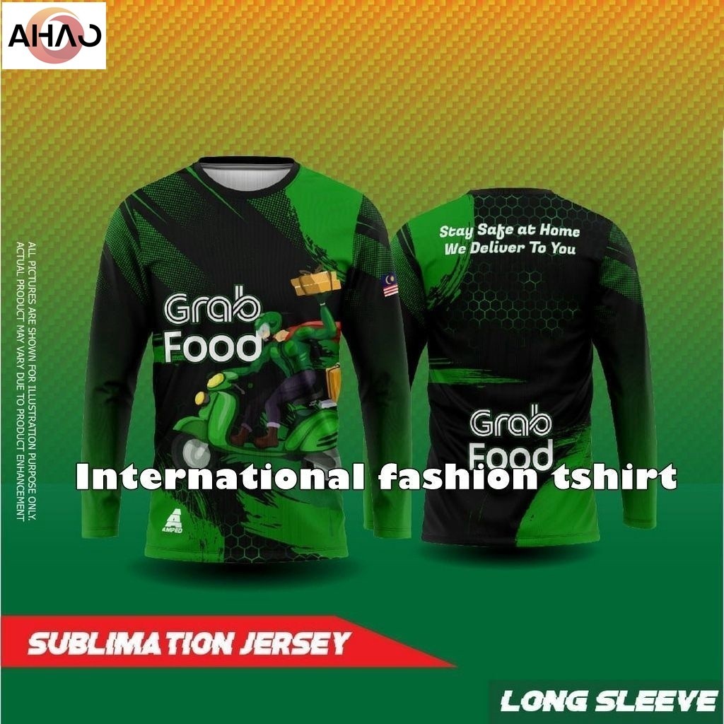 Frth03 เสื้อยืดแขนยาว ลาย full food grab 2024