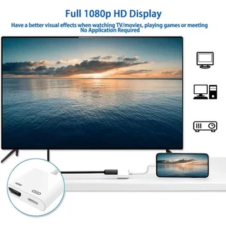 Fonken iOS to HDMI อะแดปเตอร์ AV ดิจิตอลสําหรับ iP 14 13 1080P HDMI Video Audio Sync หน้าจอ Converter to TV/โปรเจคเตอร์