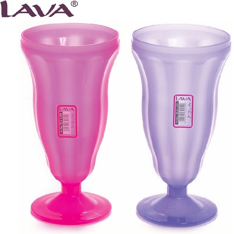 LAVA 385ml พลาสติก AS-PP แก้วน้ําถ้วยดื่ม Tumbler 13oz TB214PP 2727 ไอศกรีมแก้วพลาสติกถ้วย Gelas Pla