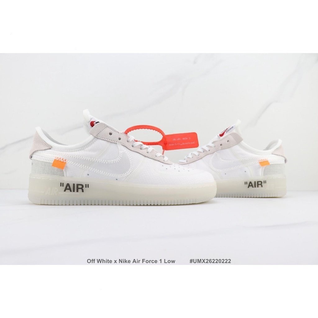 ♞,♘,♙Off White x 2022Nike Air Force 1 low รองเท้า true