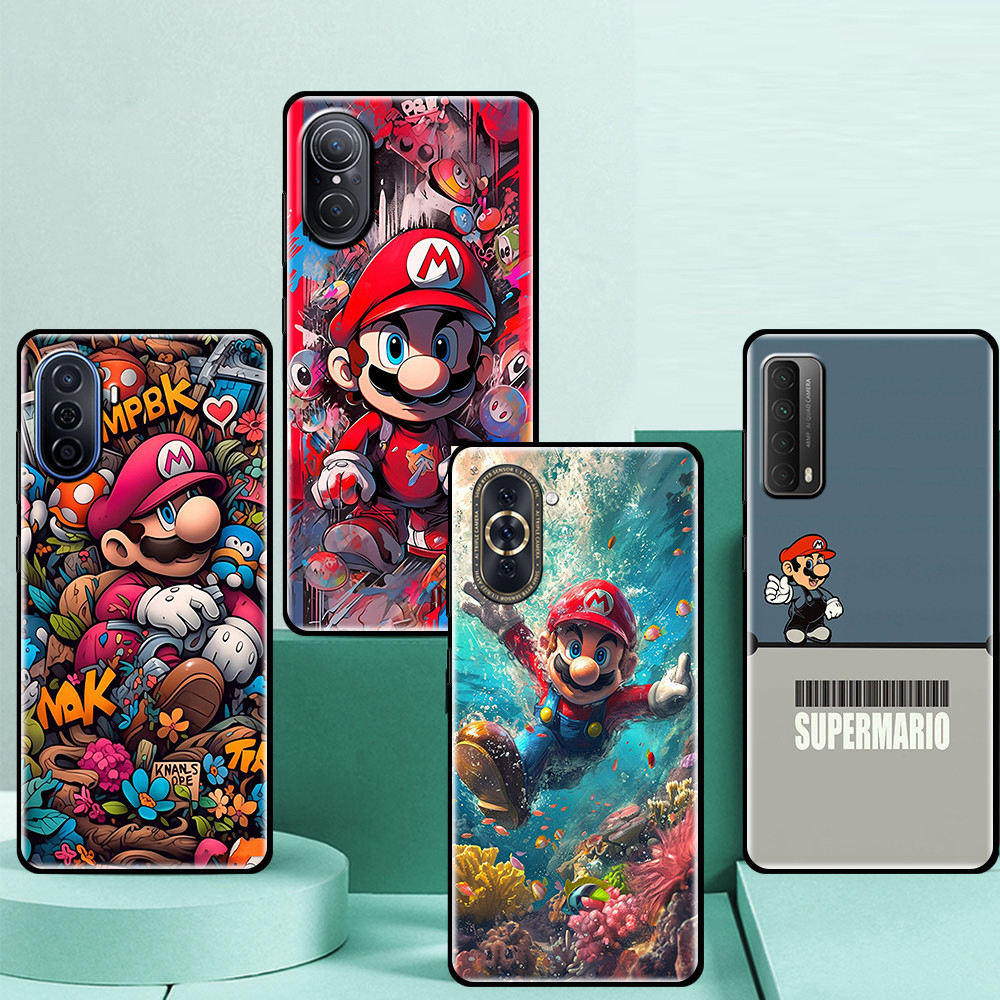เคสซิลิโคนนิ่ม ลาย Super Mario ป้องกันกล้อง สําหรับ Huawei Nova 6 7 8 9 Pro SE 4G 5G