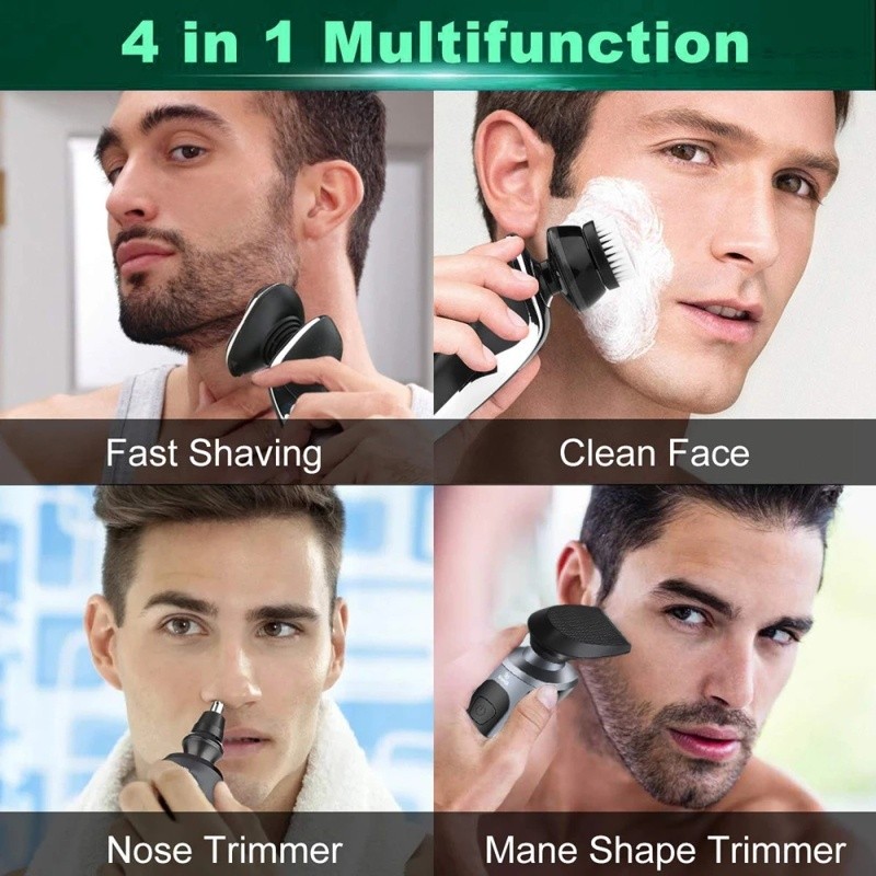 hot🔥การประกันคุณภาพ🔥 import 【9D Electric Shaver】9D Electric Shaver Multi-functional Beard Knife C