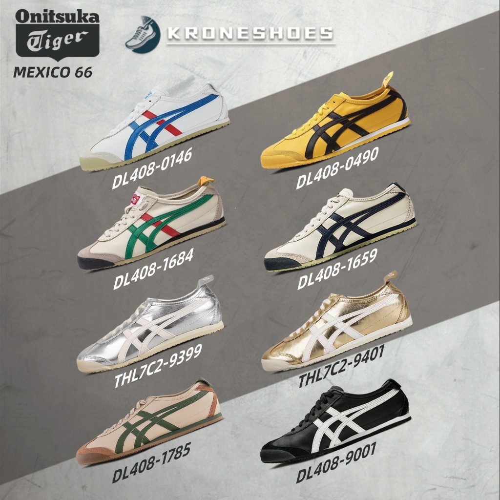 ♞【ของแท้ 100%】Onitsuka Tiger Mexico 66  รองเท้าแตะย้อนยุค DL408-0490/DL408-1684 ดูดซับแรงกระแทกและส