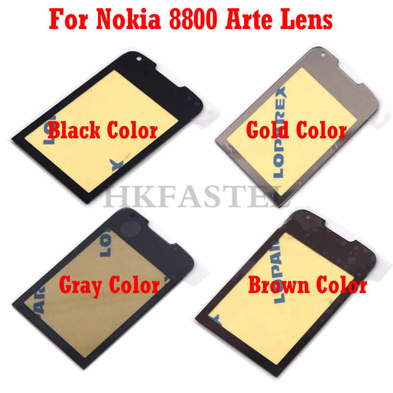 HKFASTEL คุณภาพสูงกระจก LCD สำหรับ Nokia 8800A 8800 GOLD Sapphire Arte จอแสดงผลกระจกหน้าจอเลนส์ป้องก