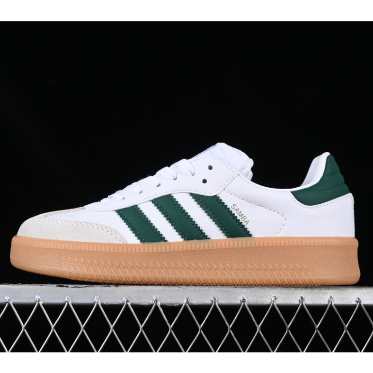 Adidas Samba XLG "White Green/Gum" Low Cut Platform Shoes Casual Sneakers for Men&amp;Women
