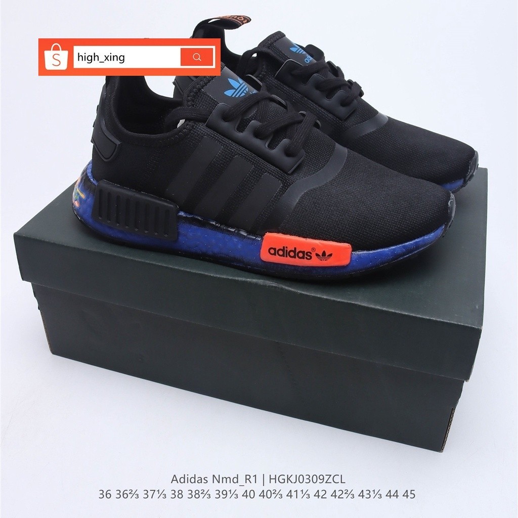 100% Original Adidas NMD x Nasa Black Blue  Casual Sneakers Shoes For Women &amp; Men