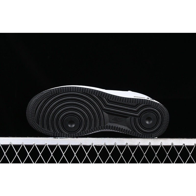 ♞,♘,♙Nike Air Force 1 07 x Louis Vuitton สีขาวสีดำผ้าใบลำลองสำหรับผู้หญิงและผู้ชาย 100% รองเท้า spo